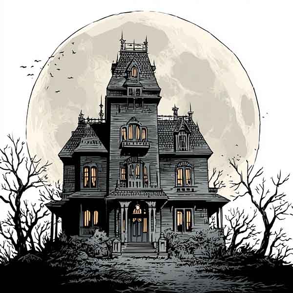 haunted houses drawings 08