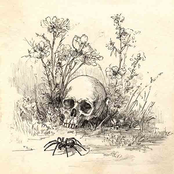 skull with spider 02