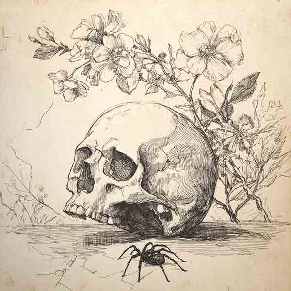 skull with spider 03