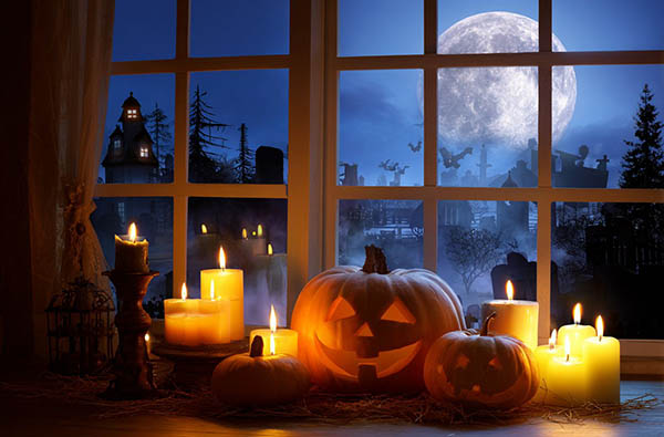 Spooky scene Halloween background 03