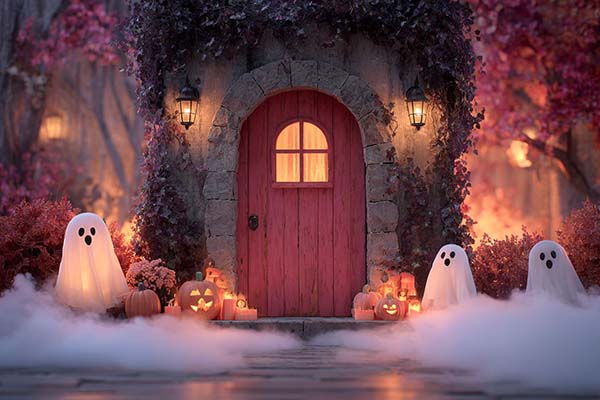 Spooky scene Halloween background 07
