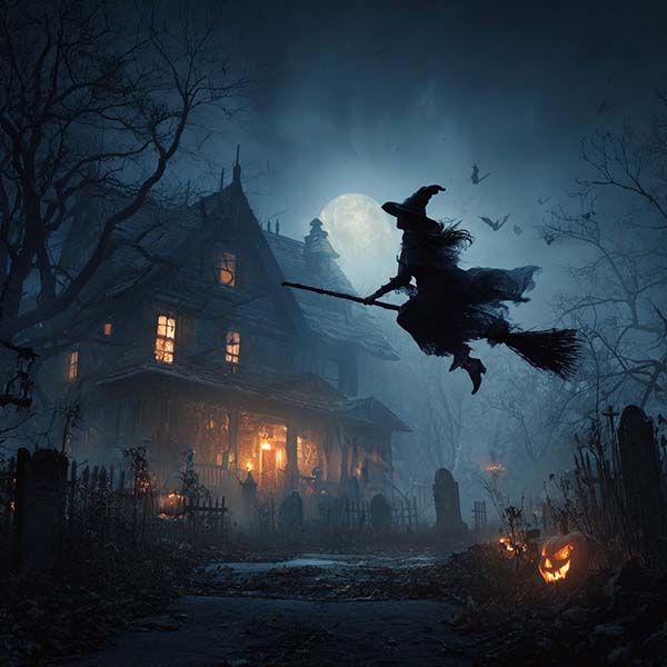 Spooky scene Halloween background 08