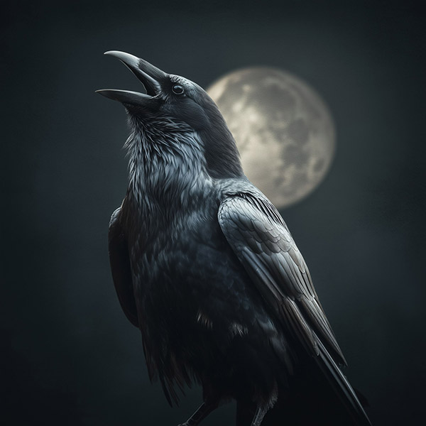 Halloween background raven 08
