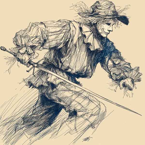 Victorian scarecrow drawing 04
