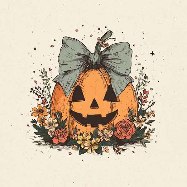 vintage Halloween drawing 07