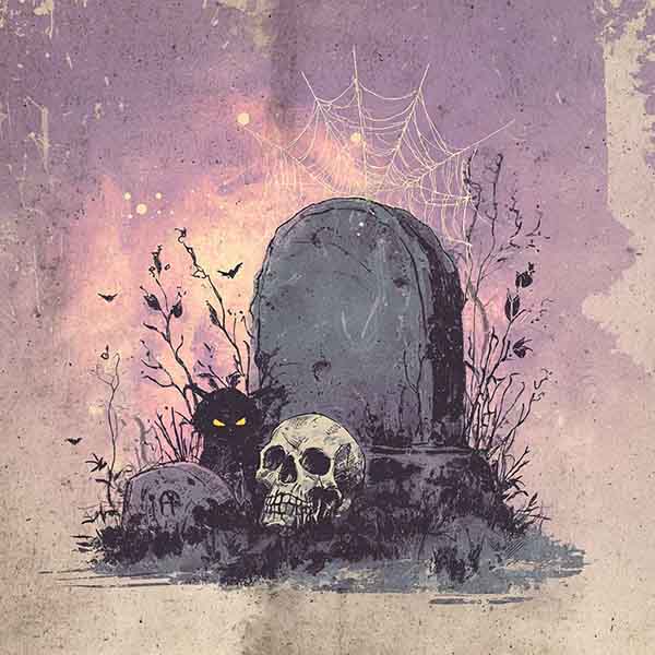 Watercolor Halloween background 02