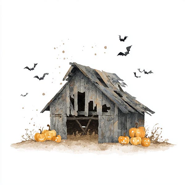 Watercolor Halloween background 05