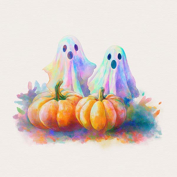Watercolor Halloween background 11
