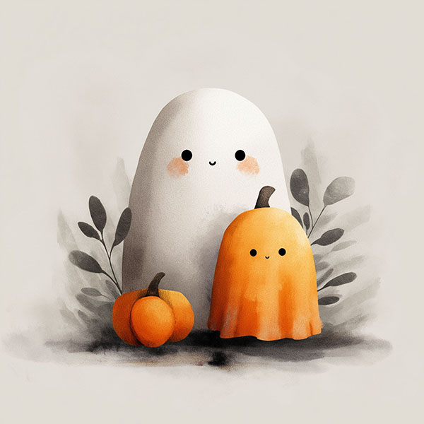 Watercolor Halloween background 12
