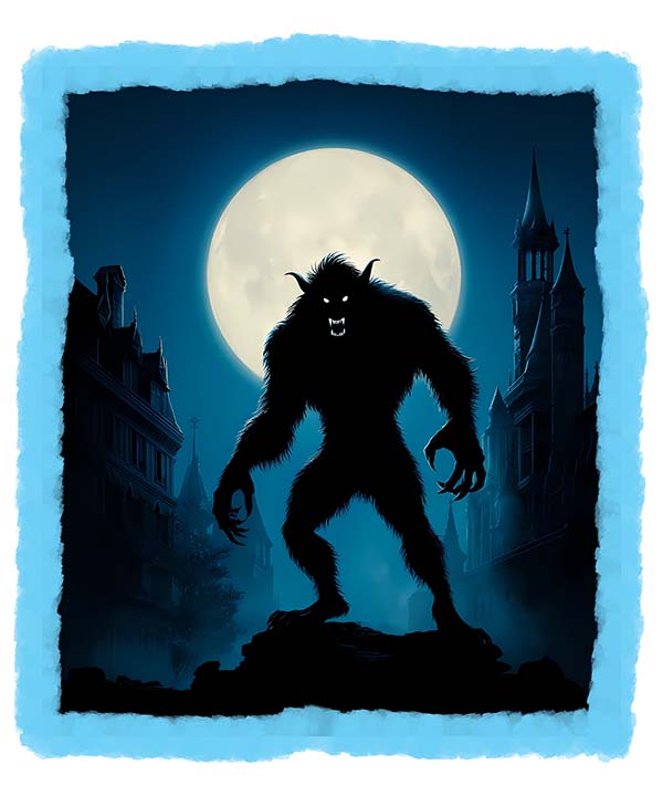 Halloween werewolf drawing
