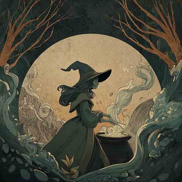Witch Halloween Background 03