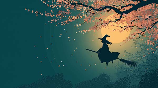 Witch Halloween Background 06