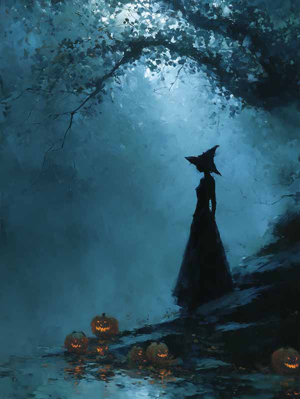 Witch Halloween Background 07