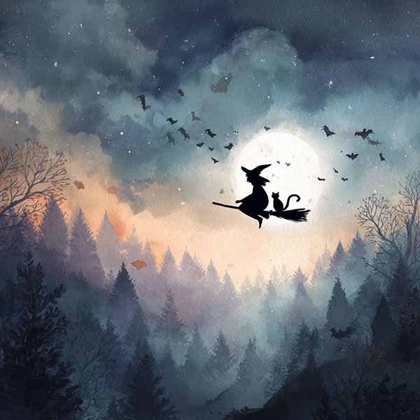 Witch Halloween Background 12