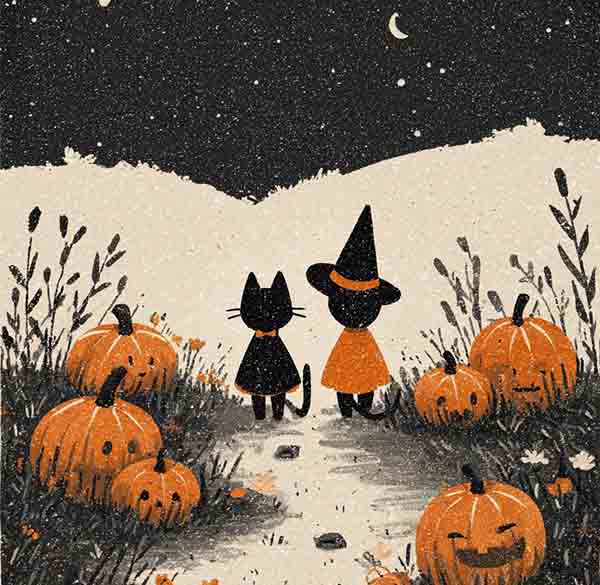 Witchy Halloween Background 01