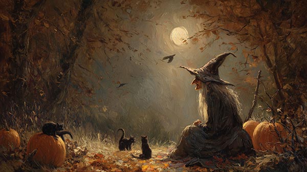 Witchy Halloween Background 02