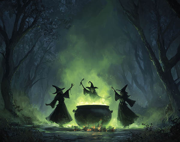 Witchy Halloween Background 06