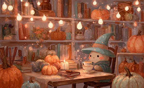 Witchy Halloween Background 10